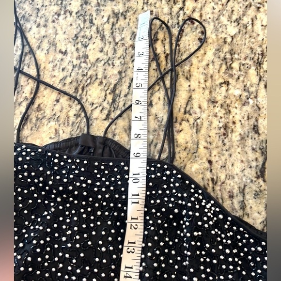 VTG (NWT), Mark & John by Gopal, Stunning Black Beaded Gown,Strap-Back,Size 2X - Picture 14 of 15
